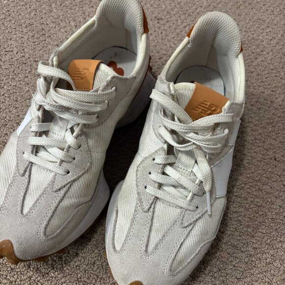 New Balance 327 White/Rust Orange Size 8 - Picture 2 of 6